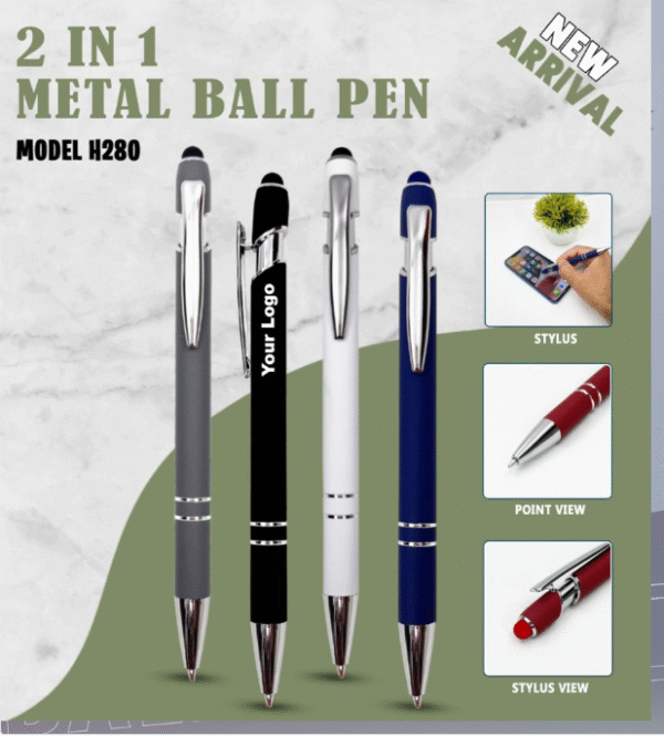 2 In 1 Metal Ball Pen