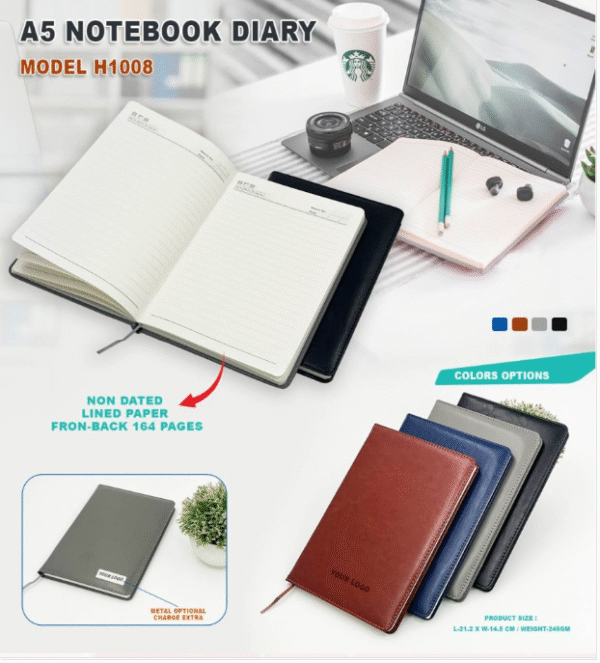 Premium A5 PU Leather Notebook Diary - VSCH1008